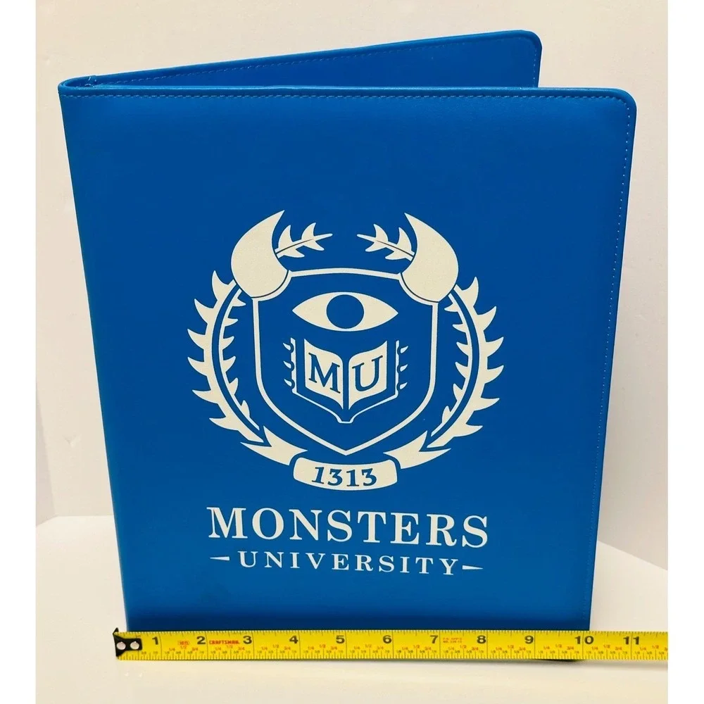 Disney Parks Pixar Monsters University Blue School Notebook Portfolio w Pen
